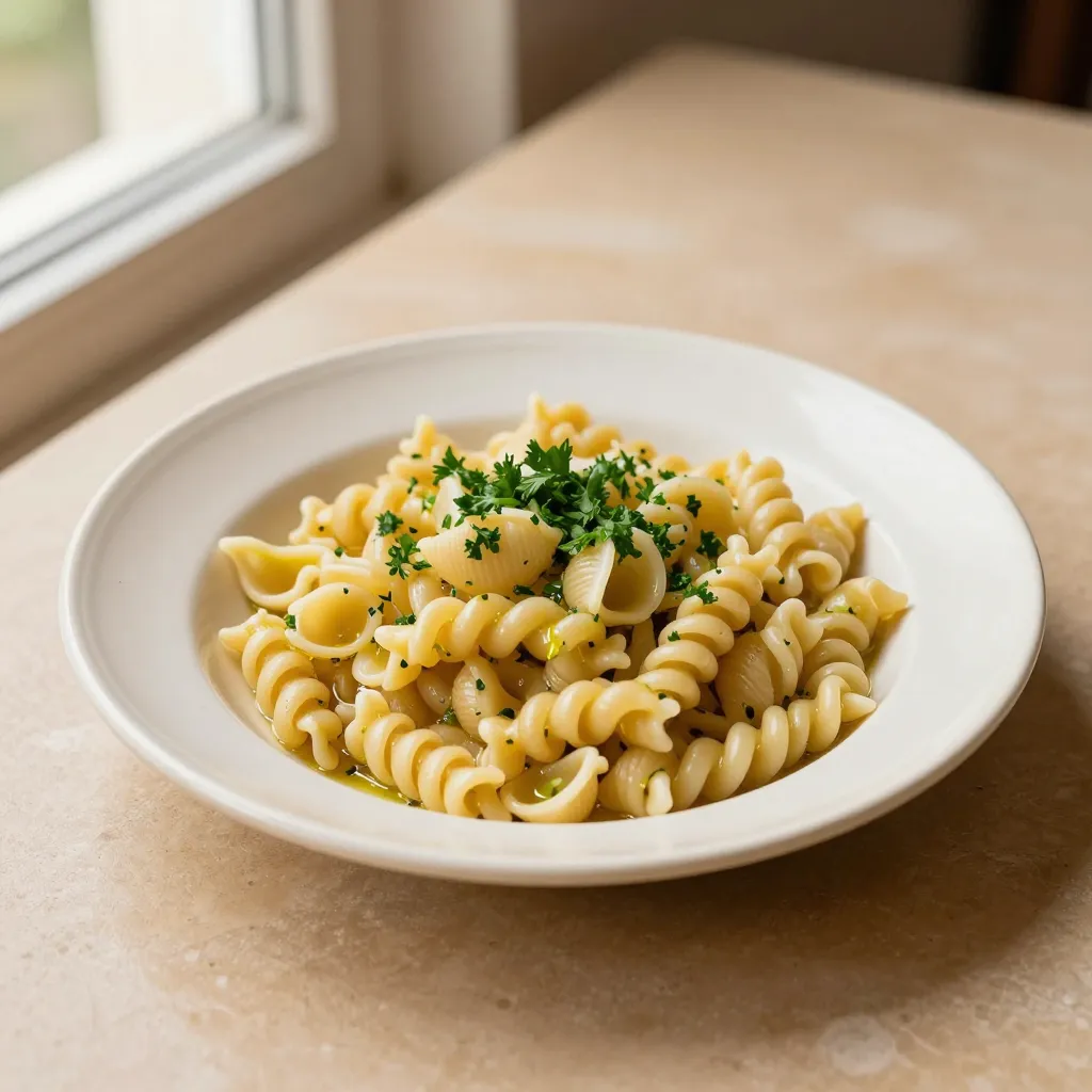 Trofie aglio, olio e prezzemolo